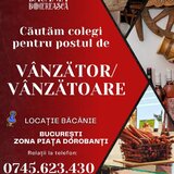 Bacanie in Dorobanti cauta vanzator/ vanzatoare